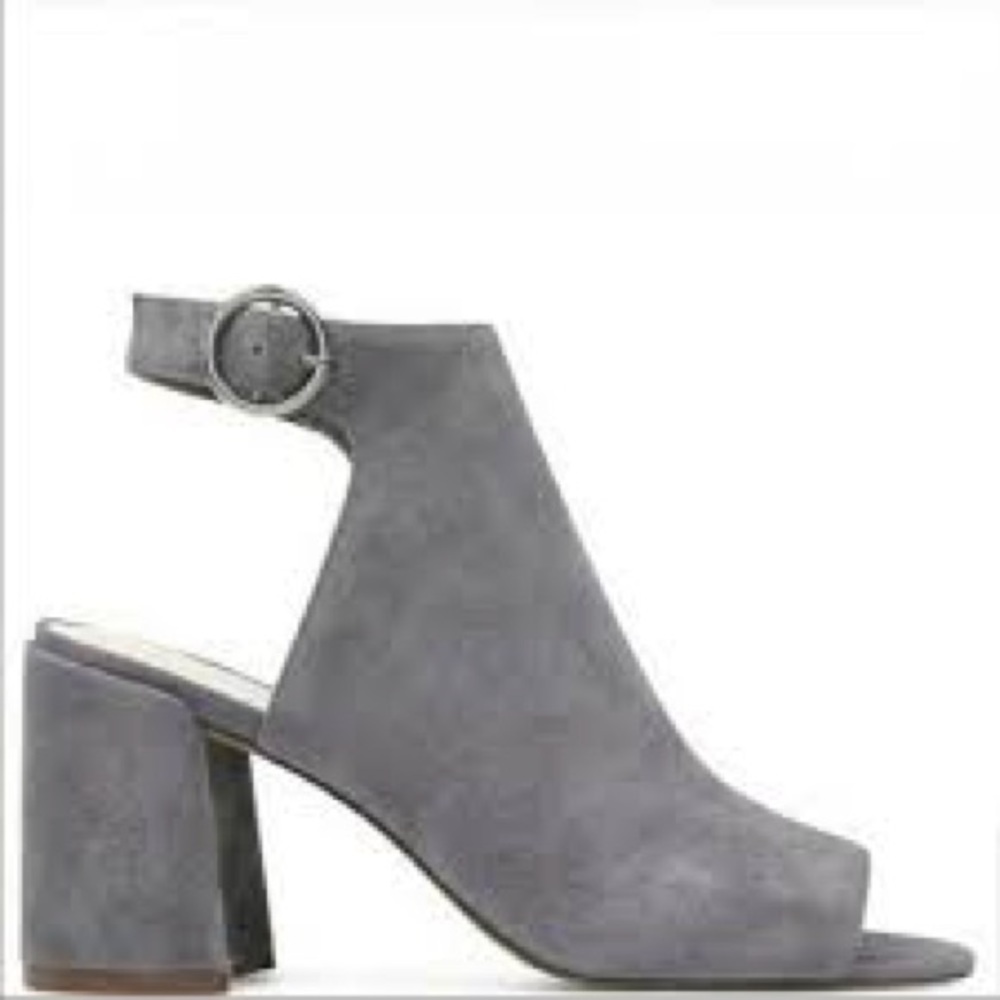 Nine West Geneo Suede Leather Peep Toe Block Heels 9M